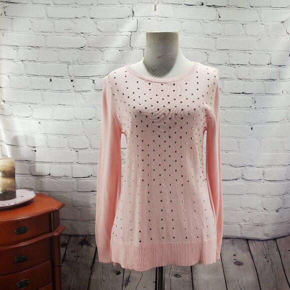 Emaline pink metal studded sweater - Picture 2 of 16